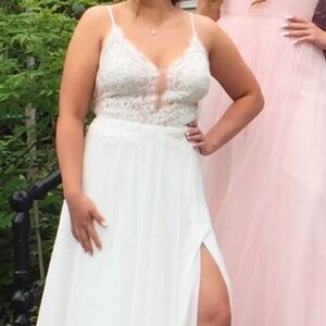 White formal dress